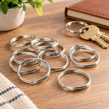 Silver Split Key Rings 10-Pack