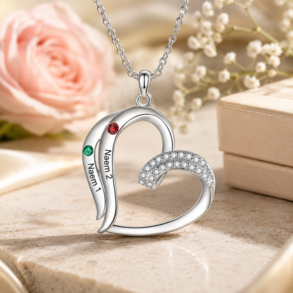 Personalized Family Heart Necklace