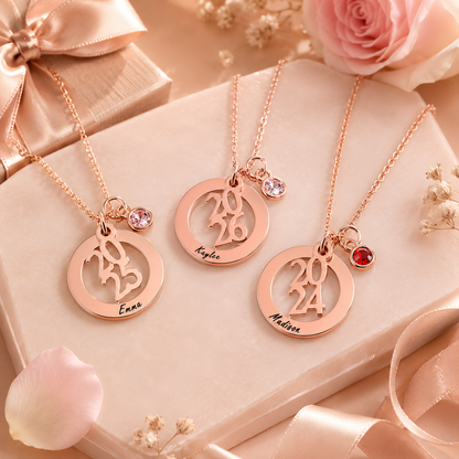 Personalized Graduation Charm Necklace
