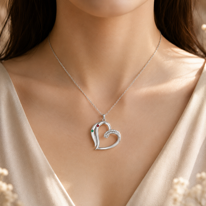 Personalized Family Heart Necklace